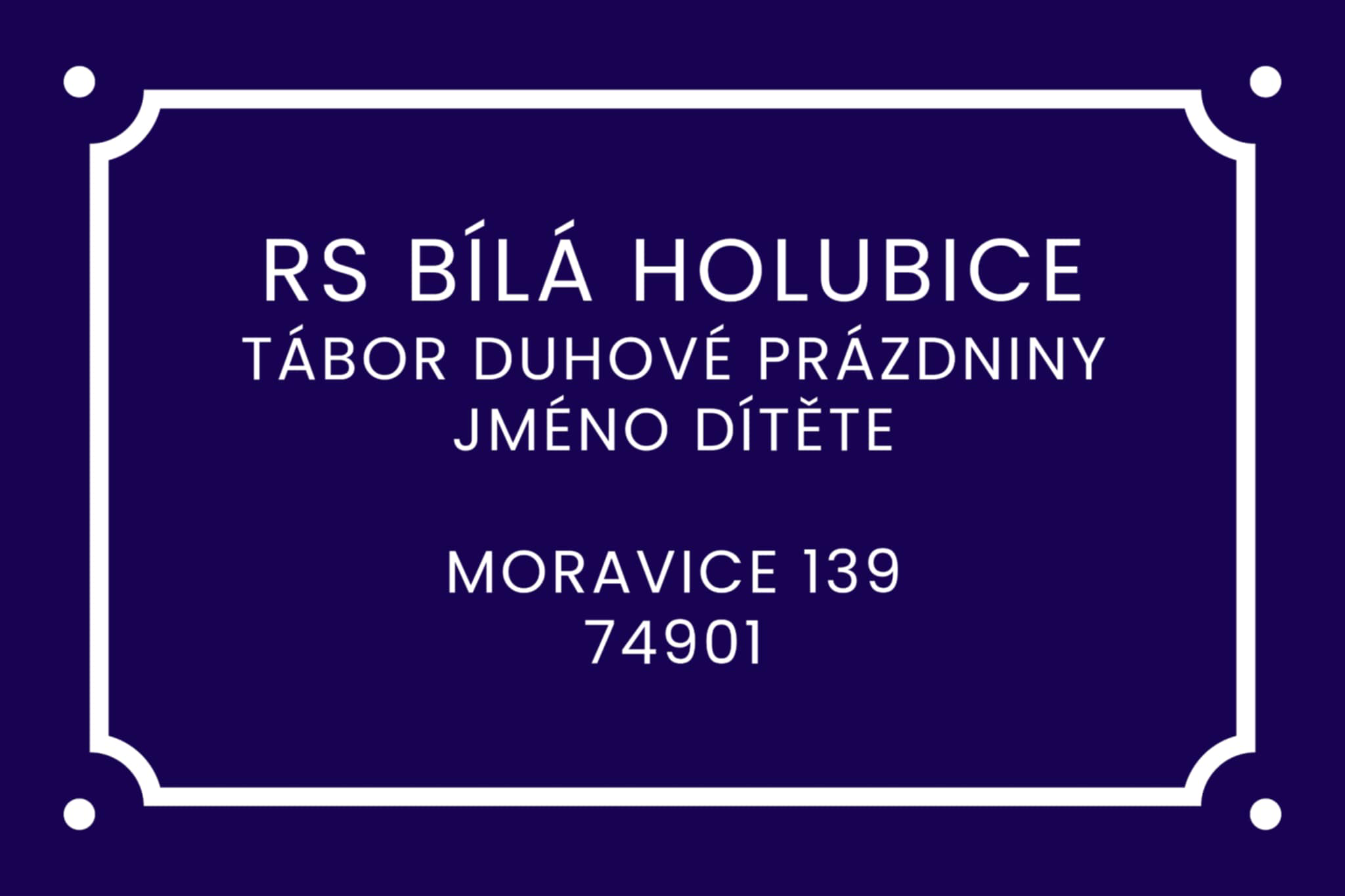 Adresa tábora 2025